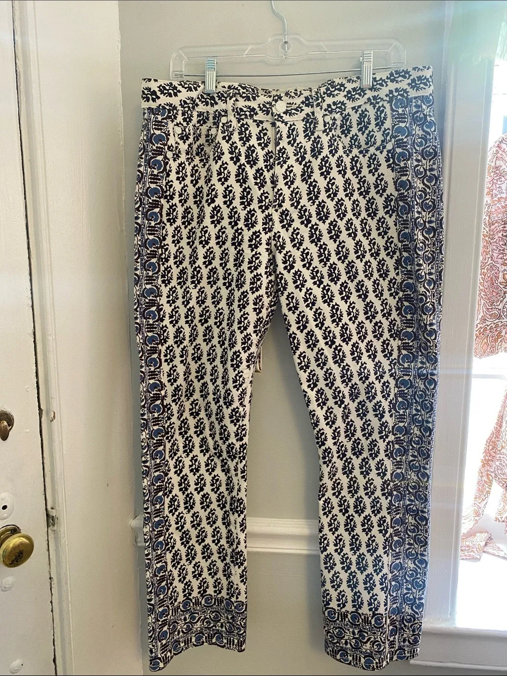 Tory burch Women's cream with Blue and brown Patterned